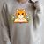 Orange Cat Reading Book Flowers Raglan Sleeve Sweatshirt Heather Forest