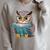 Owl Reading A Book Owls Wearing Glasses Librarian Raglan Sleeve Sweatshirt Heather Forest