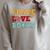 Peace Love Books s For Book Lovers Raglan Sleeve Sweatshirt Heather Forest