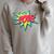 Pow Retro Comic Book Art Superhero Bubble Premium Raglan Sleeve Sweatshirt Heather Forest