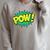 POW Vintage Superhero Comic Book Sound Effect Tshirt Raglan Sleeve Sweatshirt Heather Forest