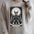 The Reader Tarot Card Books Skeleton Reading Book Raglan Sleeve Sweatshirt Heather Forest