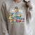 Reading Books I'm Ok National Book Lovers Lights Christmas Raglan Sleeve Sweatshirt Heather Forest