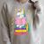 Reading Unicorn Cute Book Lover Bookworm Women Girls Raglan Sleeve Sweatshirt Heather Forest