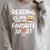 Retro Reading Is My Favorite Sport Basketball World Book Day Raglan Sleeve Sweatshirt Heather Forest