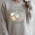 I RUN ON HOT TEA & BOOKS Reader Reading Meme ON BACK Raglan Sleeve Sweatshirt Heather Forest