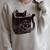 SataniCat Pentagram Cat Satan Demon Necronomicon Book Lover Raglan Sleeve Sweatshirt Heather Forest