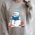 Snowman Reading Book Lover Librarian Reading Raglan Sleeve Sweatshirt Heather Forest