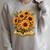 Sunflowers Flowers Book Floral Raglan Sleeve Sweatshirt Heather Forest