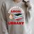 Support Your Local Library Guinea Pig Book Reader Raglan Sleeve Sweatshirt Heather Forest