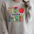 Teacher School Supplies Apple Books Pencil Globe Crayon Raglan Sleeve Sweatshirt Heather Forest