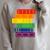 Threadless Grey Sky Chai Rainbow Book Pride Stack Graphic Raglan Sleeve Sweatshirt Heather Forest