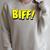 Vintage Comic Book Style Sound Effect Biff Raglan Sleeve Sweatshirt Heather Forest