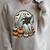 Vintage Ghost Reading Book Pumpkins Goth Halloween Teachers Raglan Sleeve Sweatshirt Heather Forest