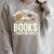 When I Think About Books I Touch My Shelf Book Lovers Read Raglan Sleeve Sweatshirt Heather Forest