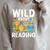 Wild About Reading Safari Animals Books Teacher Student Raglan Sleeve Sweatshirt Heather Forest