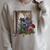Wildflower Summer Floral Book Horror Gothic Graphic Raglan Sleeve Sweatshirt Heather Forest