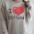 Women's Clifford The Big Red Dog I Heart Clifford Childrens Books Raglan Sleeve Sweatshirt Heather Forest