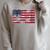 Women's Patriotic Book Flag Reading American Flag Books Teacher Raglan Sleeve Sweatshirt Heather Forest