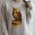 Women's Wise Owl Monocle Books Scholar Academic Art Raglan Sleeve Sweatshirt Heather Forest