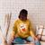 Ghost Book Reading Raglan Sleeve Sweatshirt Ash