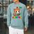 100 Days Smarter Happy Cute Cat Reading A Book Raglan Sleeve Sweatshirt Cardinal