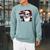 Bite Christmas Vampire Santa Claus Vintage Comic Book Style Raglan Sleeve Sweatshirt Cardinal