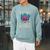 Bookworm Flying Mythical Creature Book Reading Dragon Raglan Sleeve Sweatshirt Cardinal