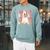 Boooks Halloween Ghost Pun Boo Books Groovy Ghost Raglan Sleeve Sweatshirt Cardinal