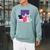 Cat Book Reading Raglan Sleeve Sweatshirt Cardinal