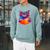 Cat Book Shirt Colorful Cat Reading Book Raglan Sleeve Sweatshirt Cardinal
