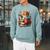 Cat Reading A Book Men Women Kids Raglan Sleeve Sweatshirt Cardinal