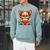 Chihuahua Reading a Book Dog Raglan Sleeve Sweatshirt Cardinal