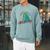 Christmas Book Read Reading Present Santa Claus Raglan Sleeve Sweatshirt Cardinal