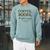Coffee Books & Oxford Commas Funny Grammar Nerd Gift Raglan Sleeve Sweatshirt Cardinal