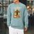 Cozy Ghouls Bookish Halloween Gazebo Scene Raglan Sleeve Sweatshirt Cardinal