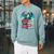 Cute Dragon Books Flower Bookworm Book Lover Raglan Sleeve Sweatshirt Cardinal