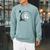 Cute Ghost Swinging Reading Book Halloween Ghost Costume Raglan Sleeve Sweatshirt Cardinal
