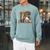 Cute Halloween Bookshelf Premium Tri-Blend Raglan Sleeve Sweatshirt Cardinal
