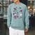 DC Comics Harley Quinn With Textbook Collage Raglan Sleeve Sweatshirt Cardinal