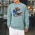 Dragon Wearing Glasses Reading A Book Raglan Sleeve Sweatshirt Cardinal