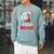 What Fun It Is To Read Books Christmas Santa Reading Books Raglan Sleeve Sweatshirt Cardinal