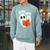 Ghost Book Reading Raglan Sleeve Sweatshirt Cardinal