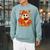 Ghost Reading Book Lovers Autumn Fall Halloween Raglan Sleeve Sweatshirt Cardinal