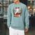 Goat Reading Book Graphic Goat With Book Floral Raglan Sleeve Sweatshirt Cardinal
