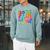 Groovy 70s Book Fair Vibe Tie Dye Reading School Librarian Raglan Sleeve Sweatshirt Cardinal