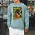 Halloween Horror Monster Vintage Comic Book Retro Raglan Sleeve Sweatshirt Cardinal