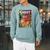 Halloween Horror Vintage Ghost Comic Book Retro Cartoon Raglan Sleeve Sweatshirt Cardinal