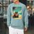 Japanese Cat Book Summer Beach Vacation Cruise Raglan Sleeve Sweatshirt Cardinal