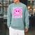 Library Book Fair Queen Vibe Groovy Tie Dye School Reading Raglan Sleeve Sweatshirt Cardinal